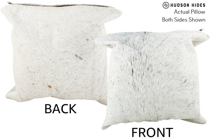 Salt and Pepper Black 20"x20" Brazilian Cowhide Pillow #36432 by Hudson Hides