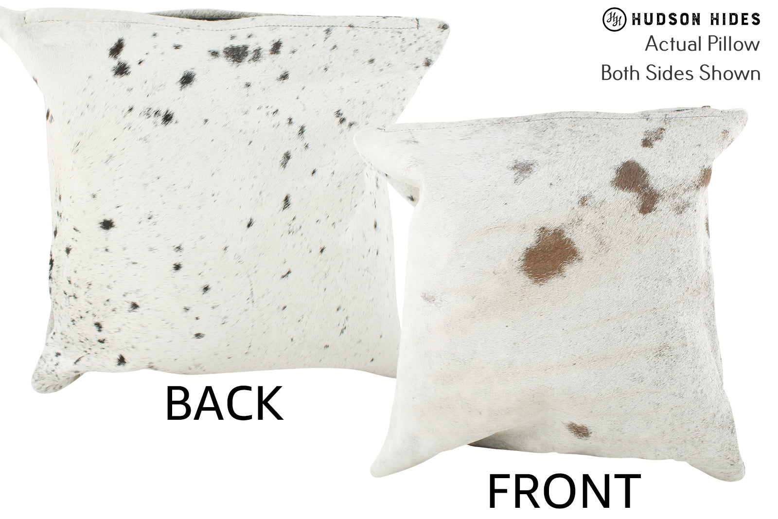 Salt and Pepper Black Cowhide Pillow #36862