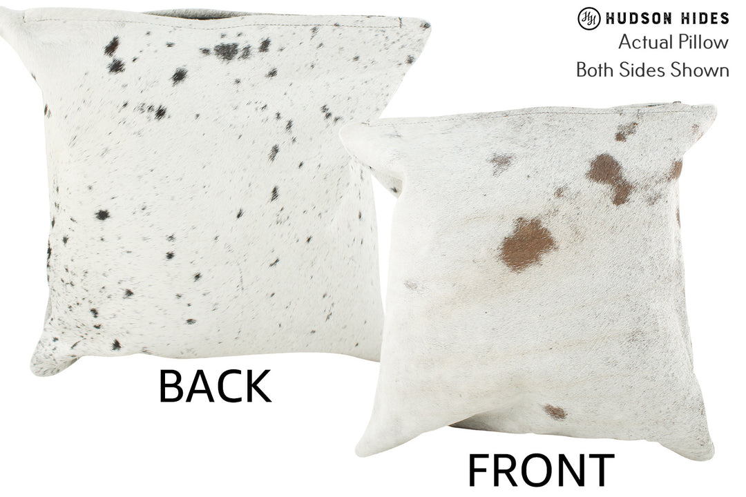 Salt and Pepper Black Pillow 16"x16"#36862 by Hudson Hides