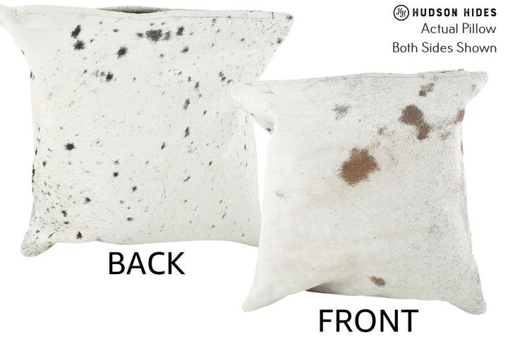 Salt and Pepper Black 16"x16" Brazilian Cowhide Pillow #36862 by Hudson Hides
