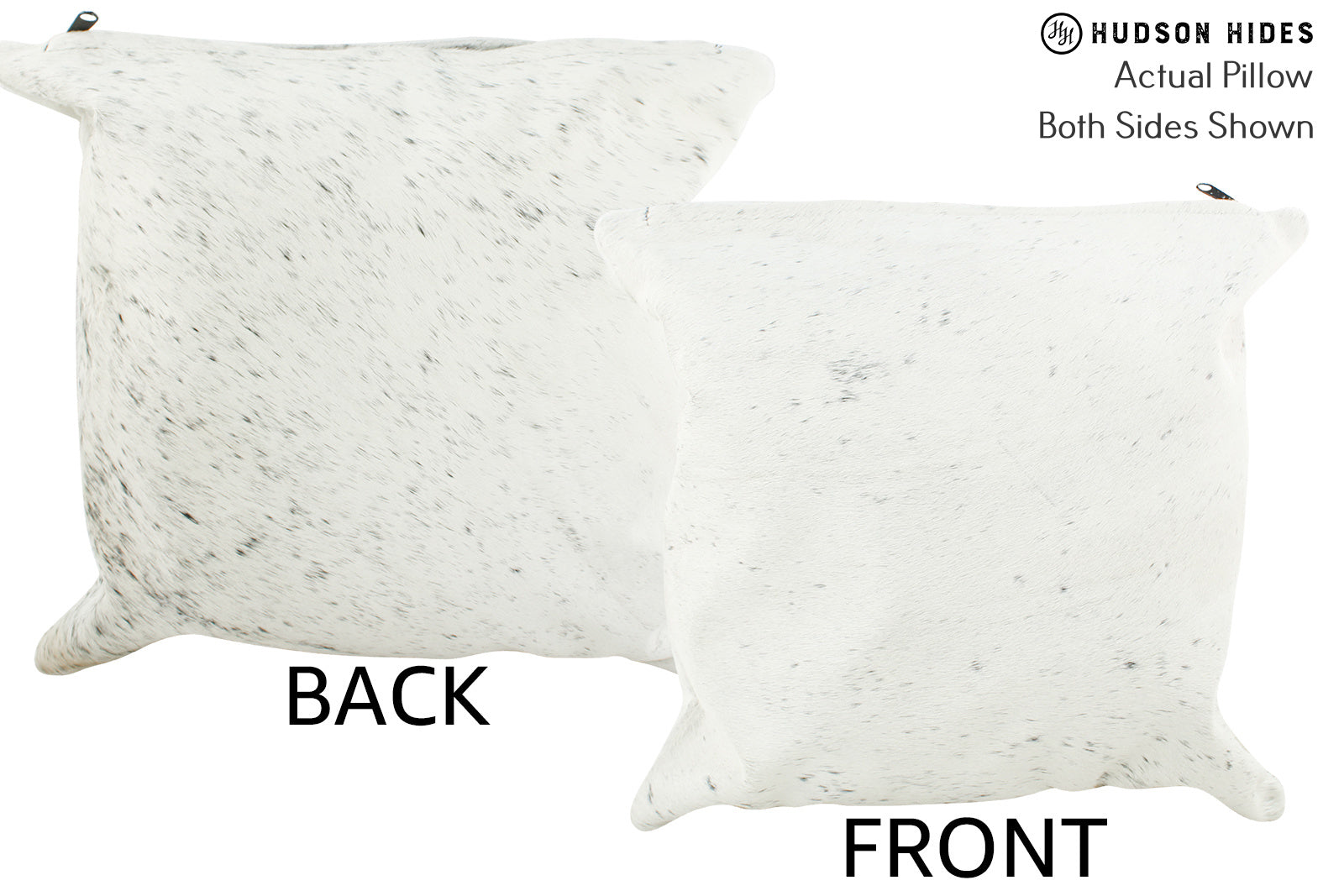 Salt and Pepper Black Cowhide Pillow #36863