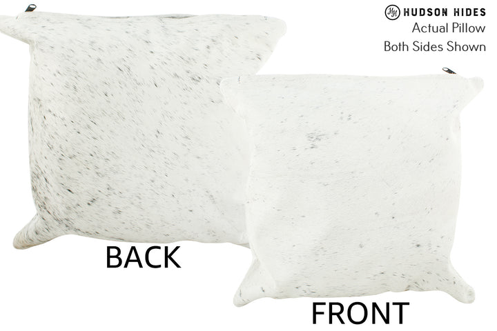 Salt and Pepper Black 16"x16" Brazilian Cowhide Pillow #36863 by Hudson Hides
