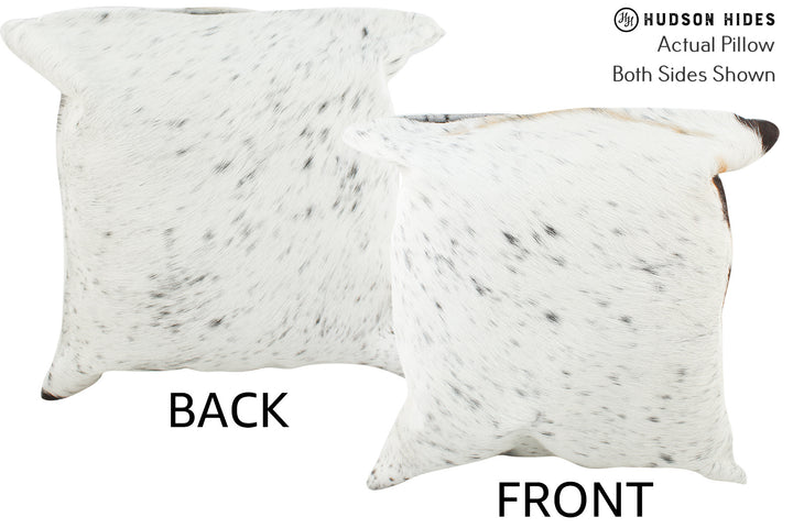 Salt and Pepper Black 16"x16" Brazilian Cowhide Pillow #36936 by Hudson Hides