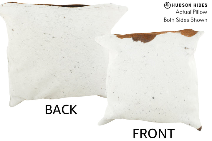 Salt and Pepper Black 16"x16" Brazilian Cowhide Pillow #37050 by Hudson Hides