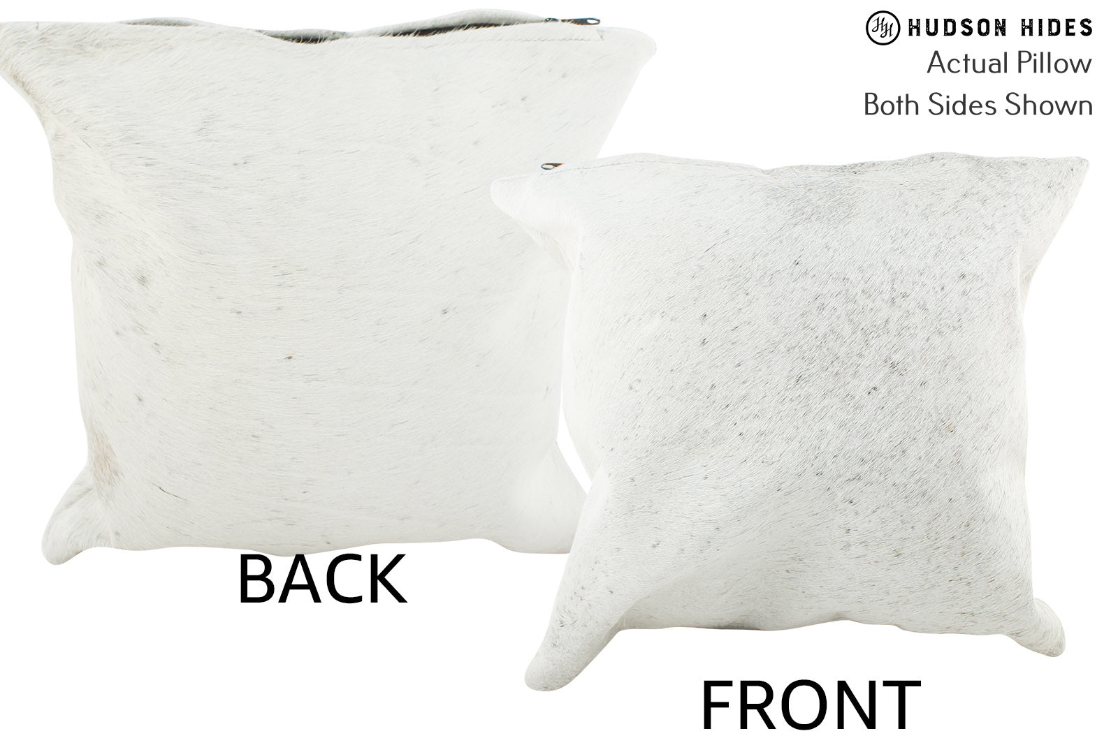 Salt and Pepper Black Cowhide Pillow #37081