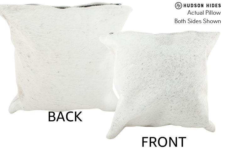 Salt and Pepper Black 16"x16" Brazilian Cowhide Pillow #37081 by Hudson Hides