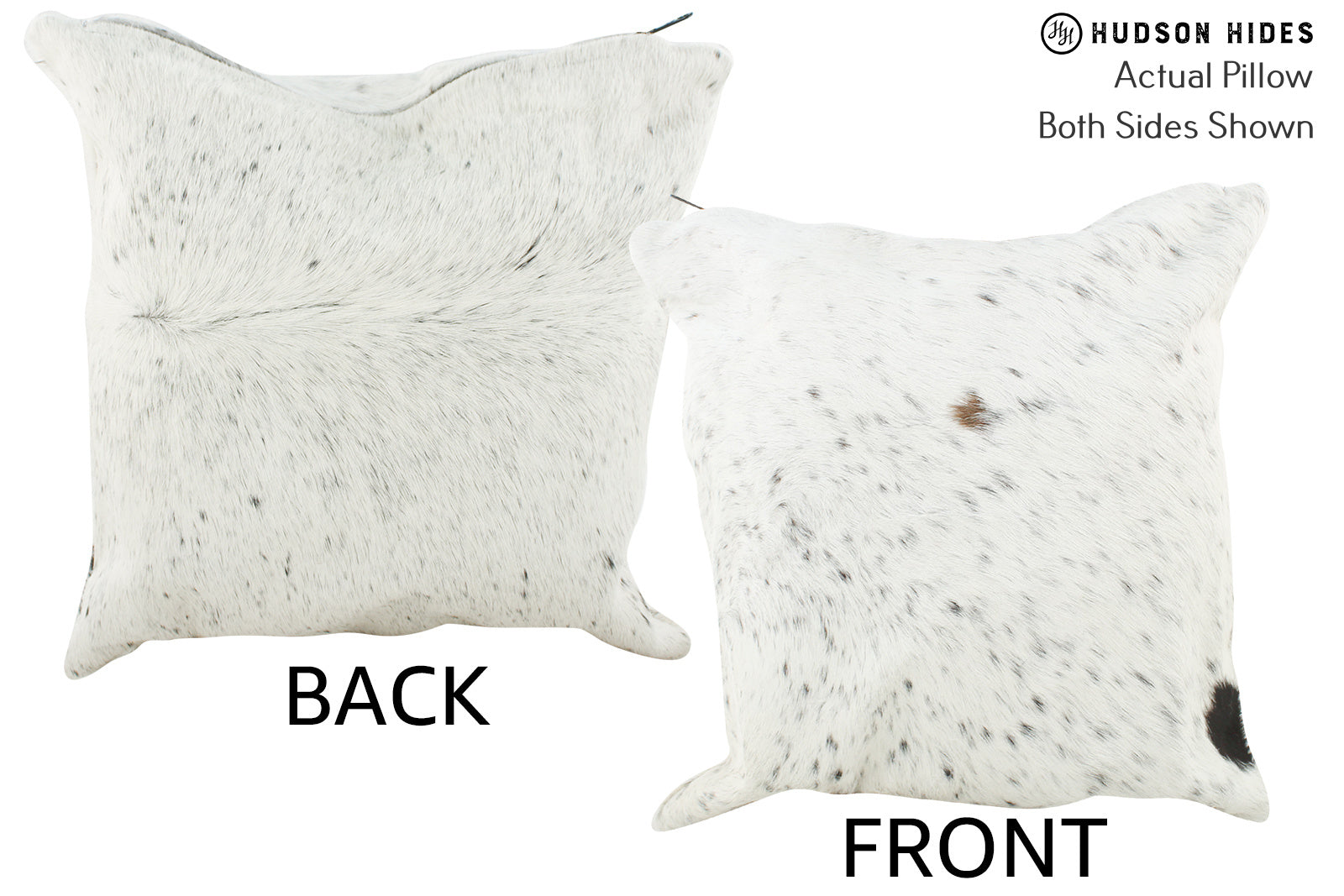 Salt and Pepper Black Cowhide Pillow #37173