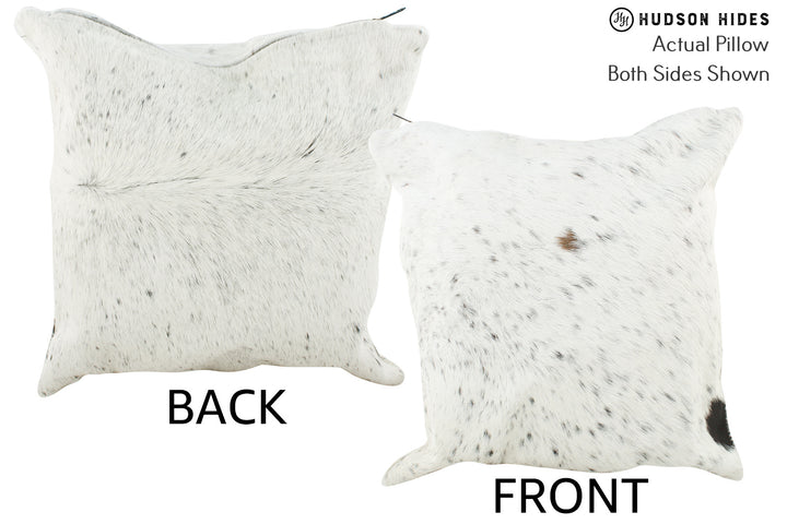 Salt and Pepper Black 16"x16" Brazilian Cowhide Pillow #37173 by Hudson Hides