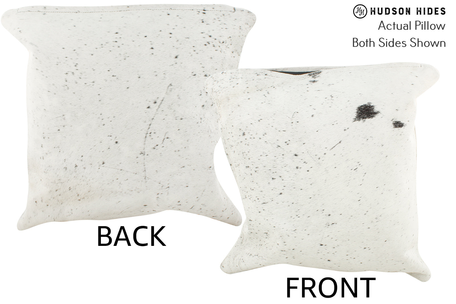 Salt and Pepper Black Cowhide Pillow #37200