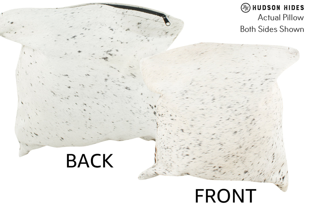 Salt and Pepper Black Pillow 16"x16"#37361 by Hudson Hides