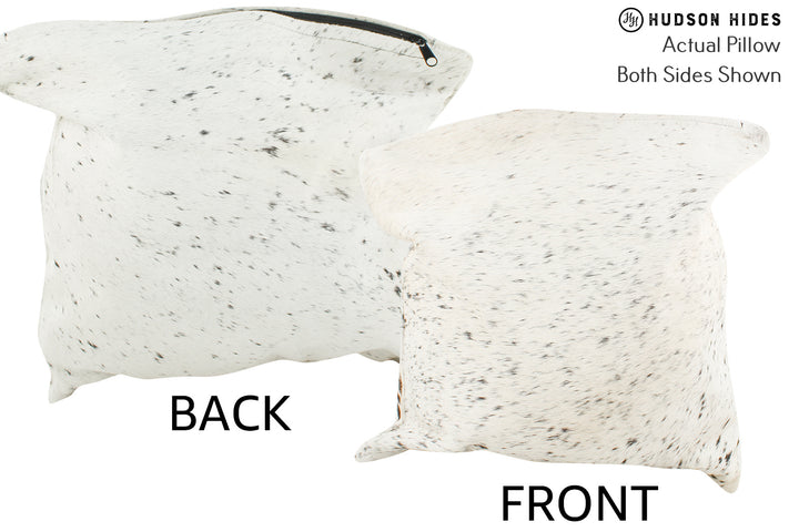 Salt and Pepper Black 16"x16" Brazilian Cowhide Pillow #37361 by Hudson Hides