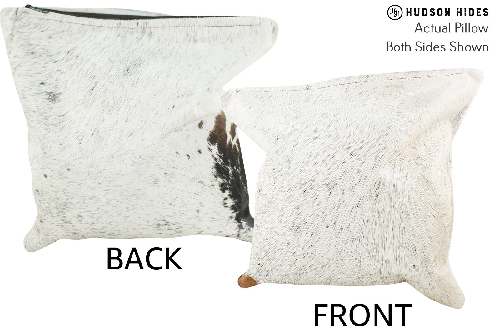 Salt and Pepper Black Cowhide Pillow #37370