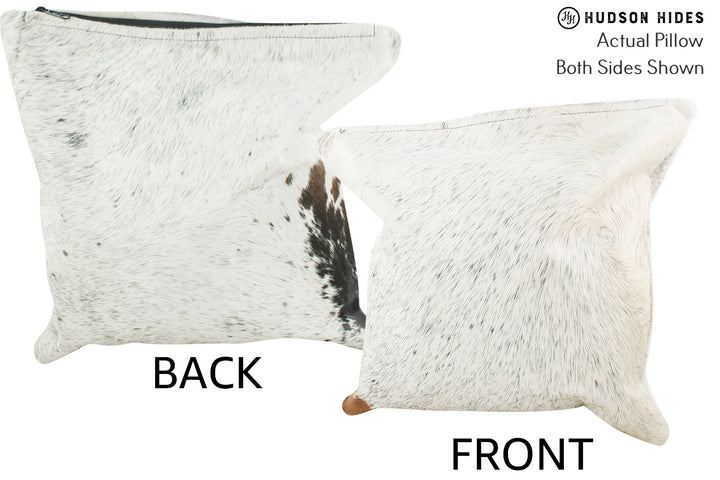 Salt and Pepper Black 16"x16" Brazilian Cowhide Pillow #37370 by Hudson Hides