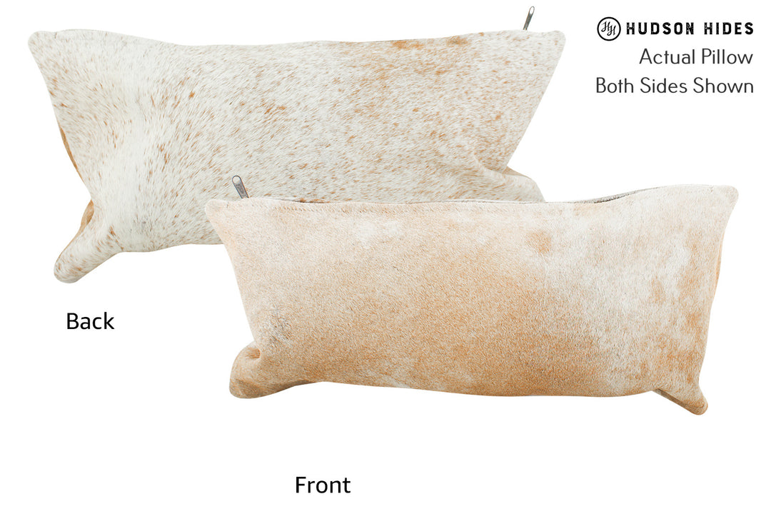 Salt and Pepper Brown Pillow 12"x22"#37383 by Hudson Hides