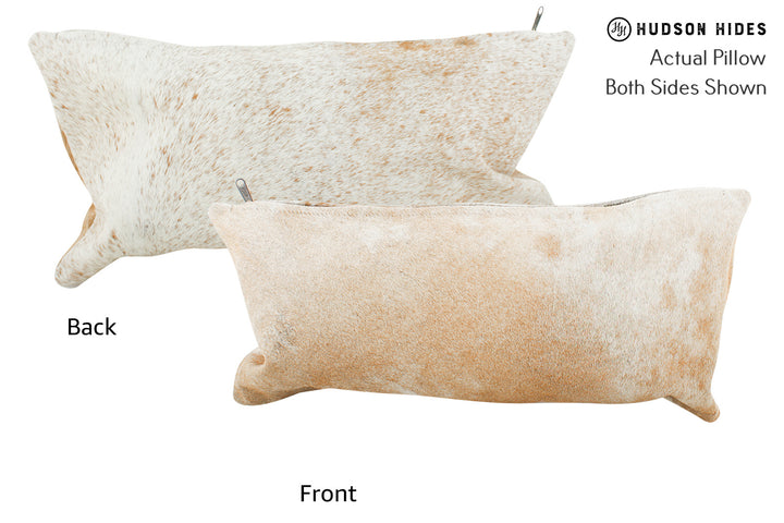 Salt and Pepper Brown 12"x22" Brazilian Cowhide Pillow #37383 by Hudson Hides