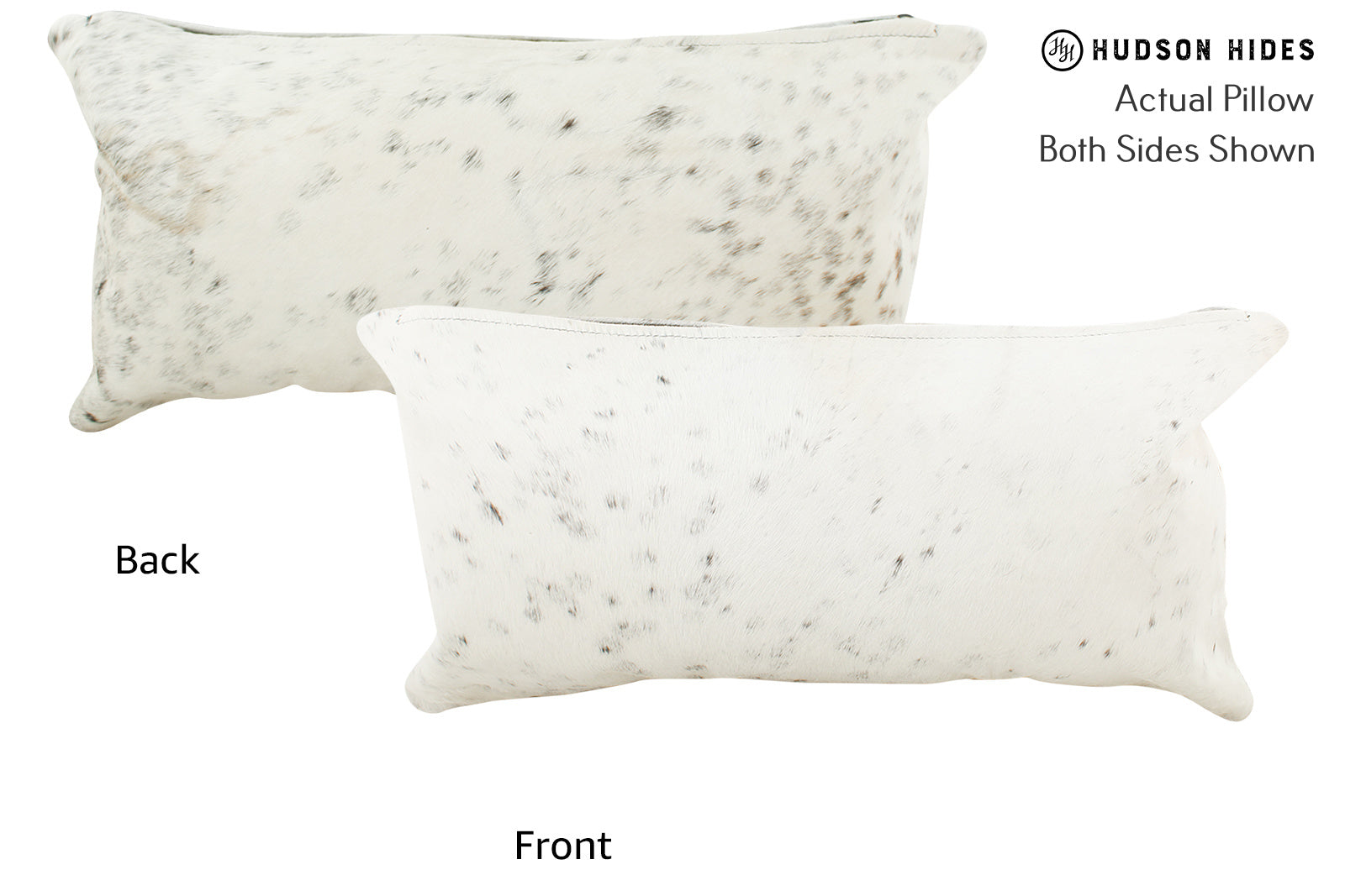 Salt and Pepper Black Cowhide Pillow #37791