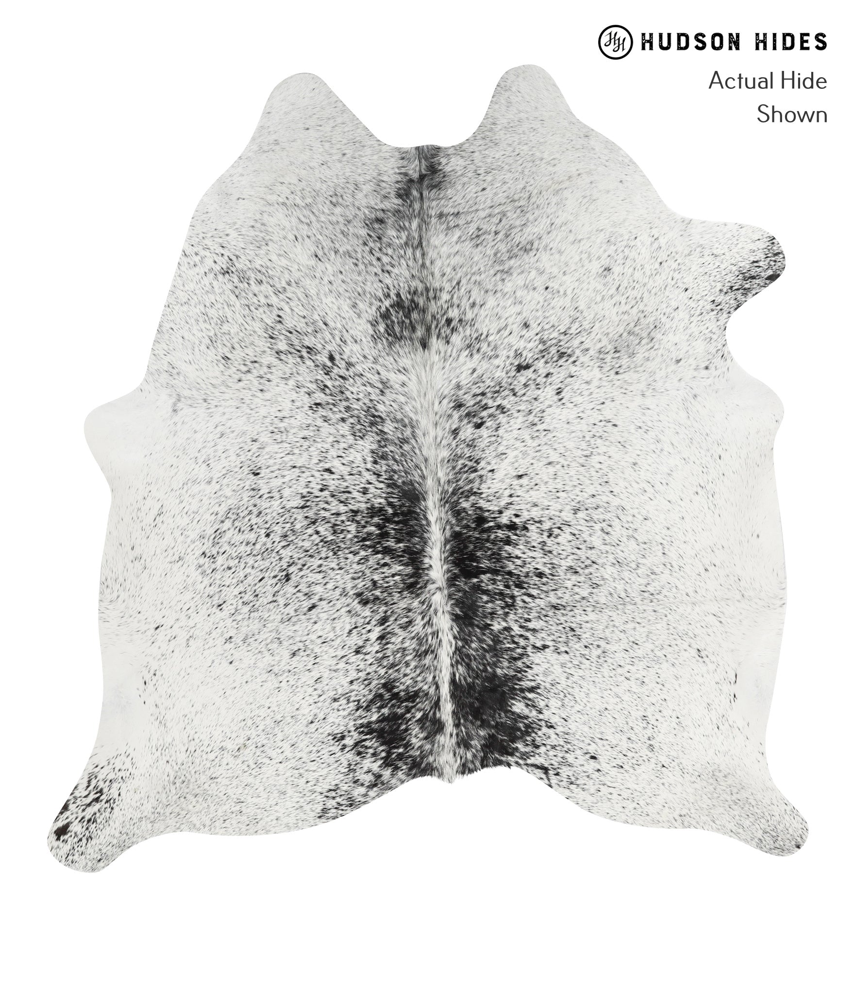 Salt and Pepper Black Cowhide Rug #38046