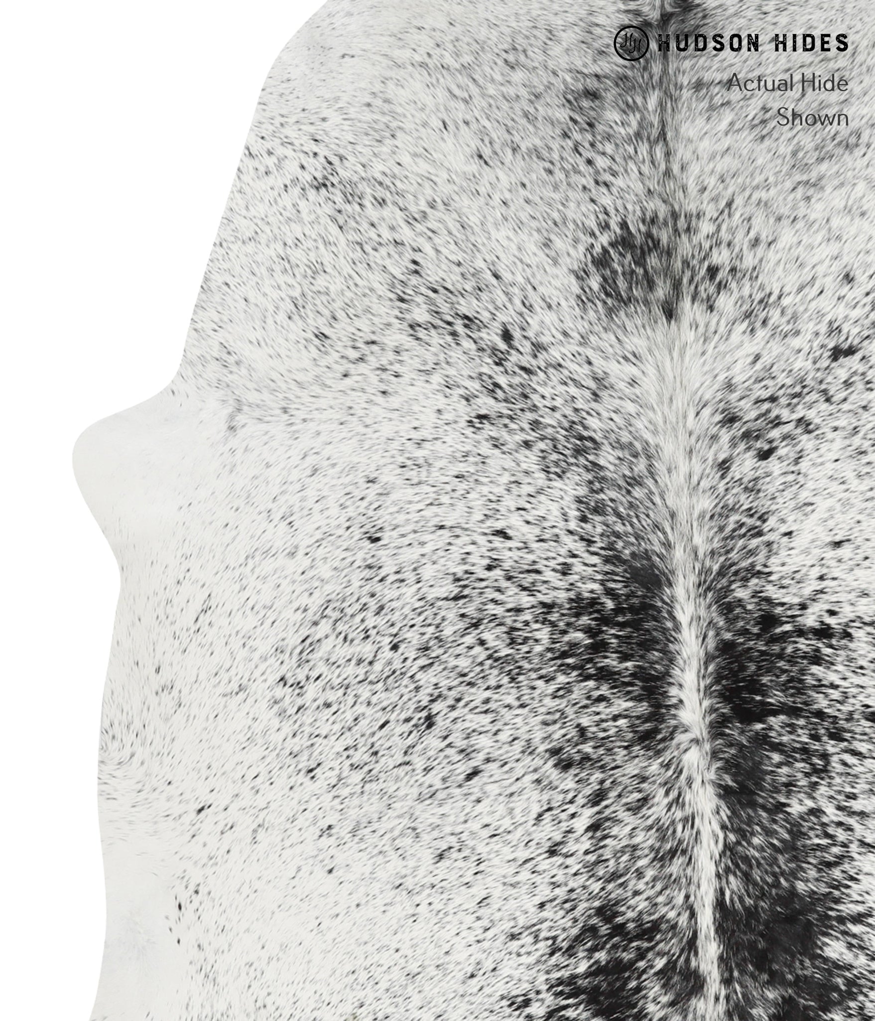 Salt and Pepper Black Cowhide Rug #38046