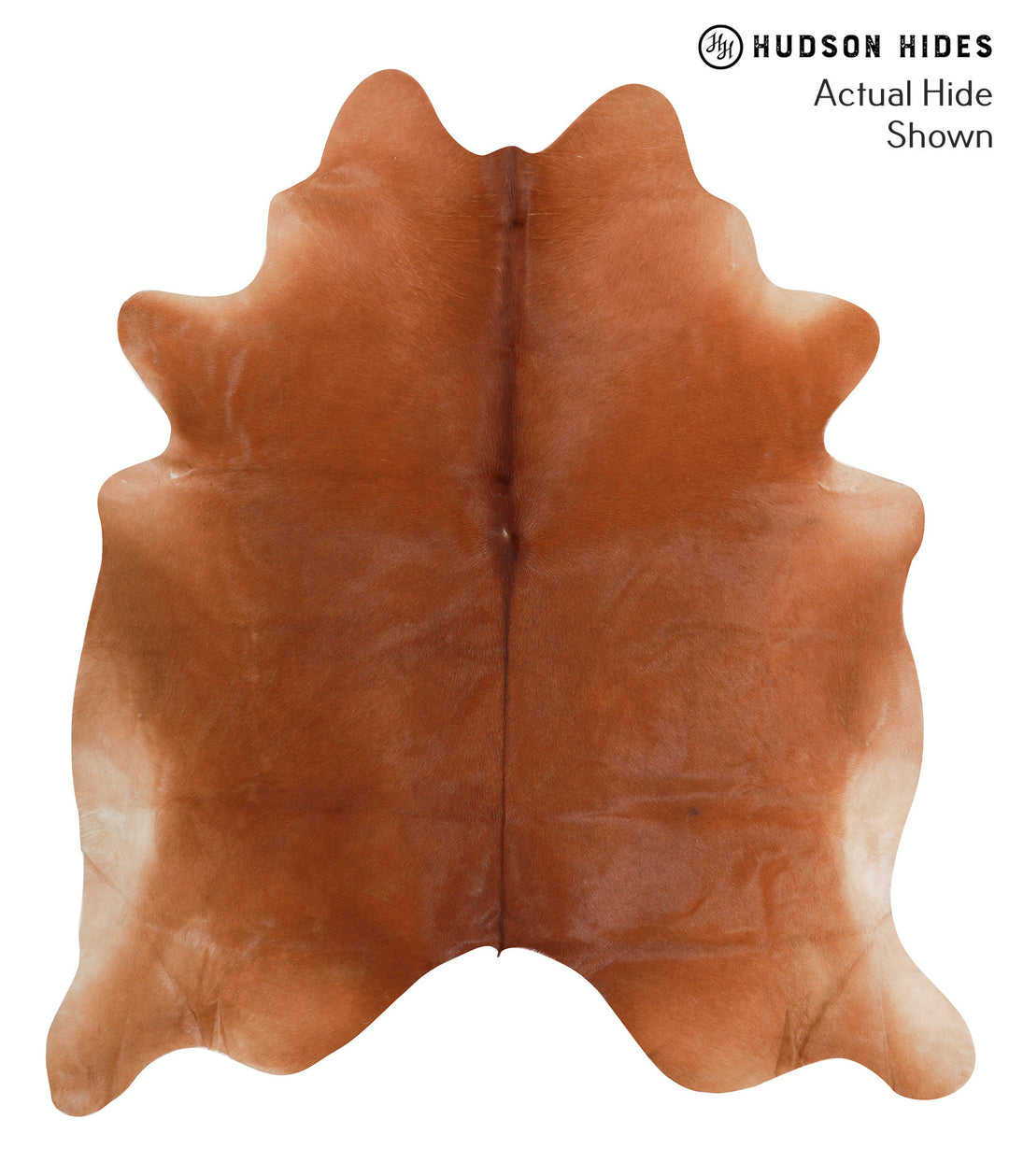 Solid Brown X-Large Brazilian Cowhide Rug 7'4"H x 6'7"W #38222 by Huds