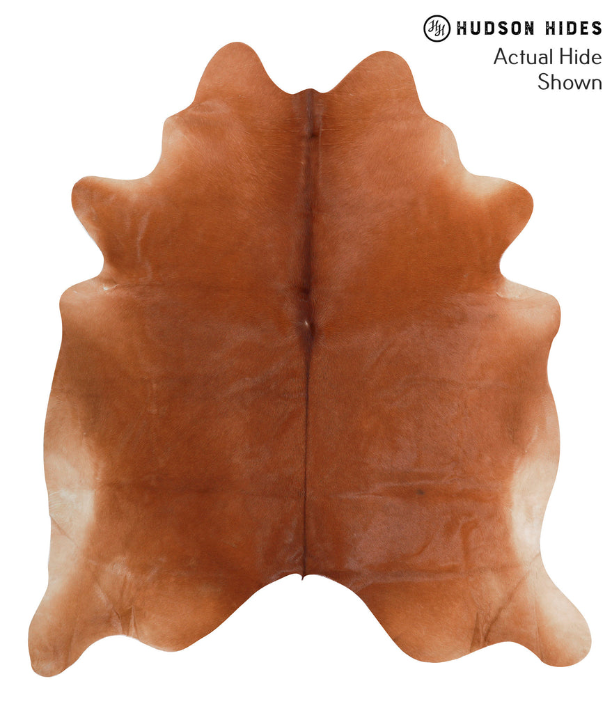 Solid Brown X-Large Brazilian Cowhide Rug 7'4"H x 6'7"W #38222 by Hudson Hides