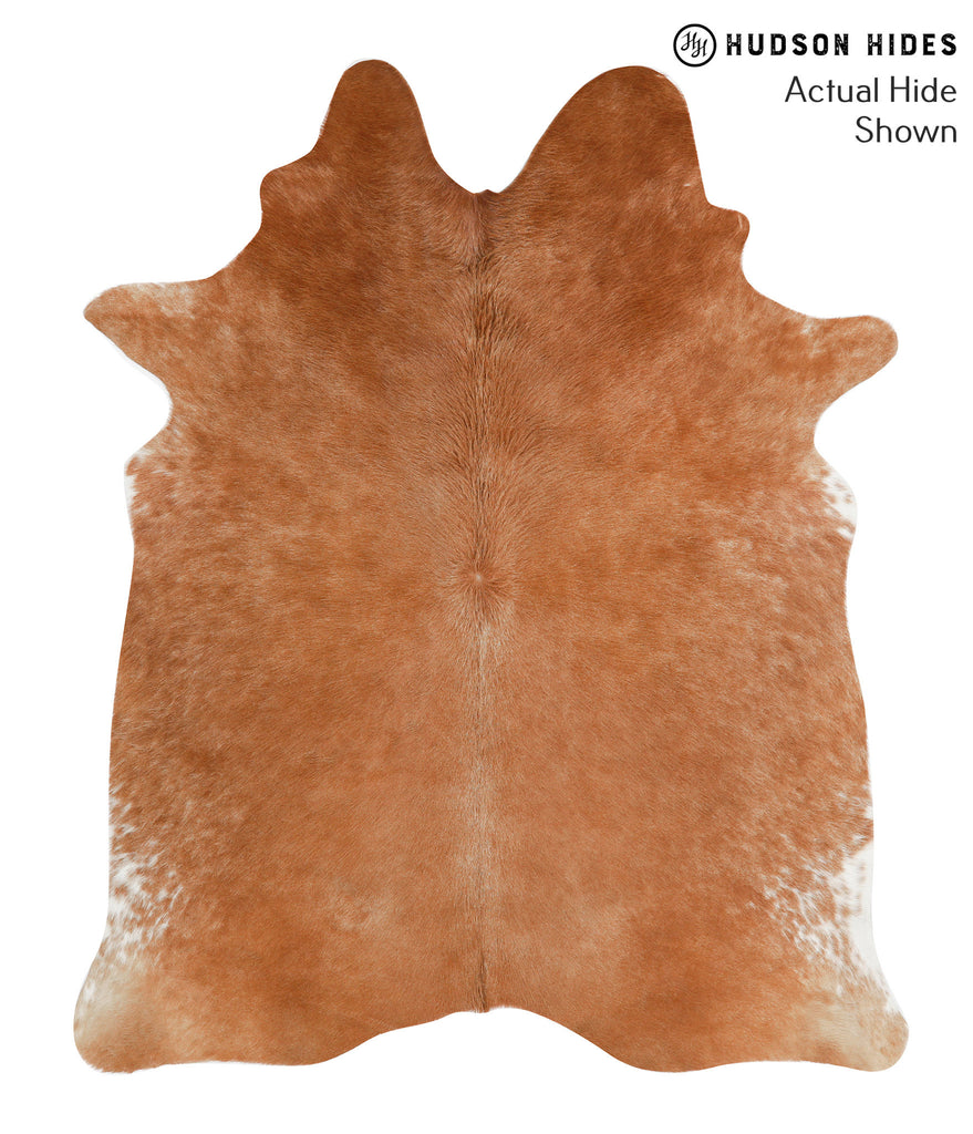 Solid Brown X-Large Brazilian Cowhide Rug 7'1"H x 5'10"W #38284 by Hudson Hides
