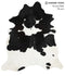 Black and White XX-Large Brazilian Cowhide Rug 7'3