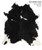 Black and White X-Large Brazilian Cowhide Rug 7'1