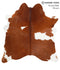 Brown and White X-Large Brazilian Cowhide Rug 6'10