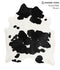Black and White X-Large Brazilian Cowhide Rug 7'2