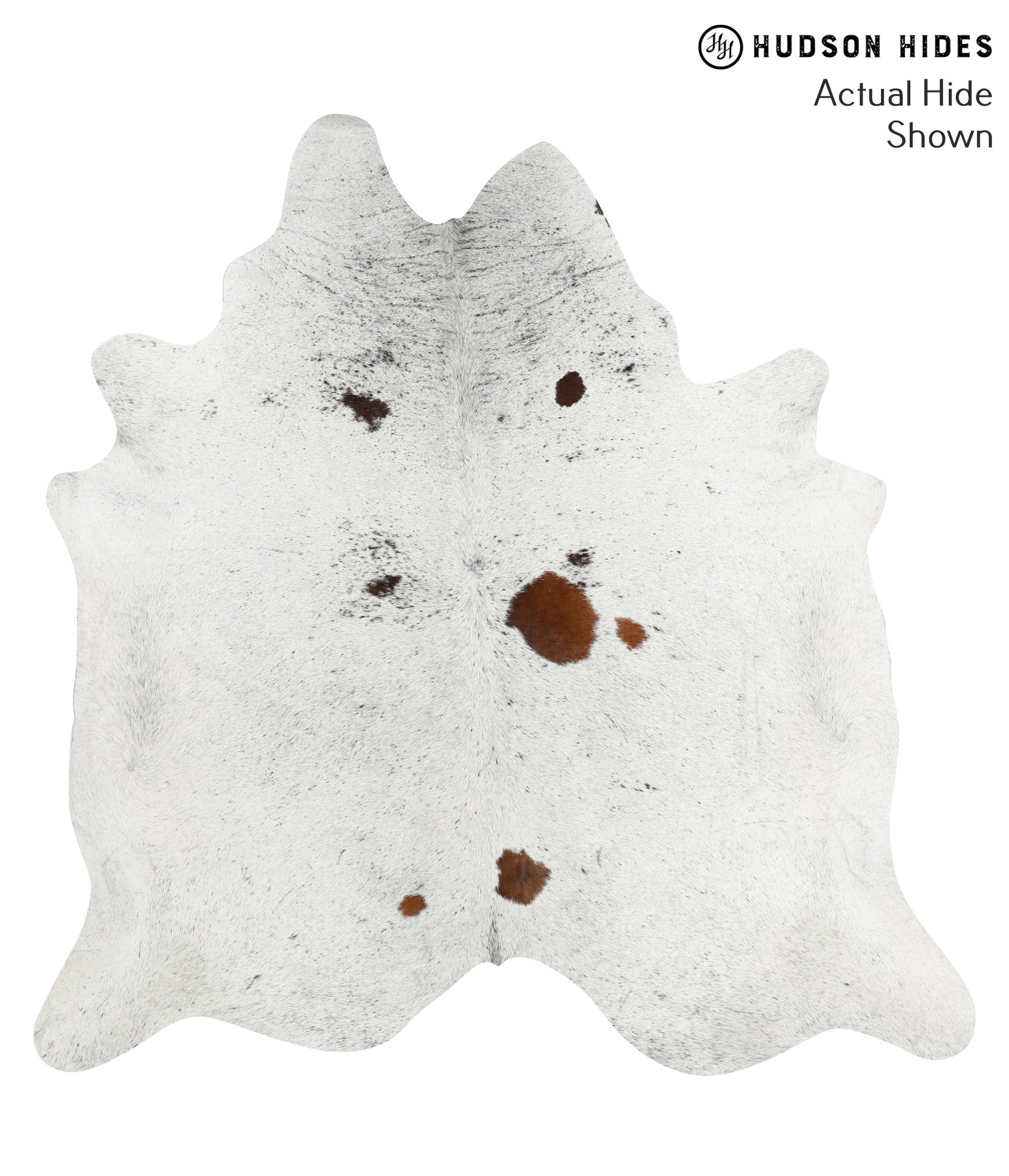 Salt and Pepper Brown Cowhide Rug #38525