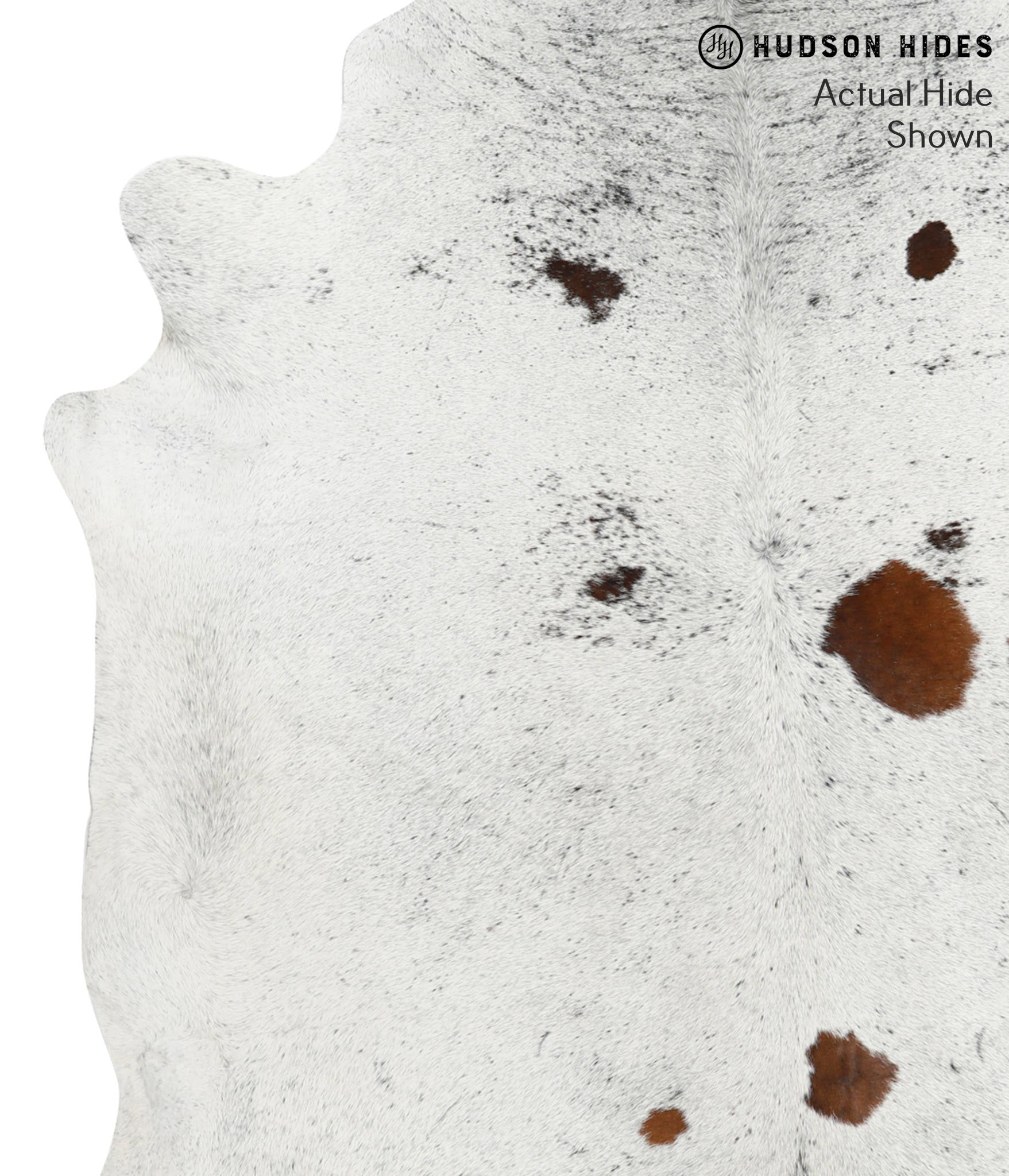 Salt and Pepper Brown Cowhide Rug #38525