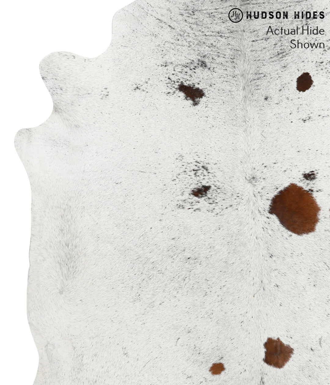 Salt and Pepper Brown XX-Large Brazilian Cowhide Rug 7'6"H x 7'1"W #38