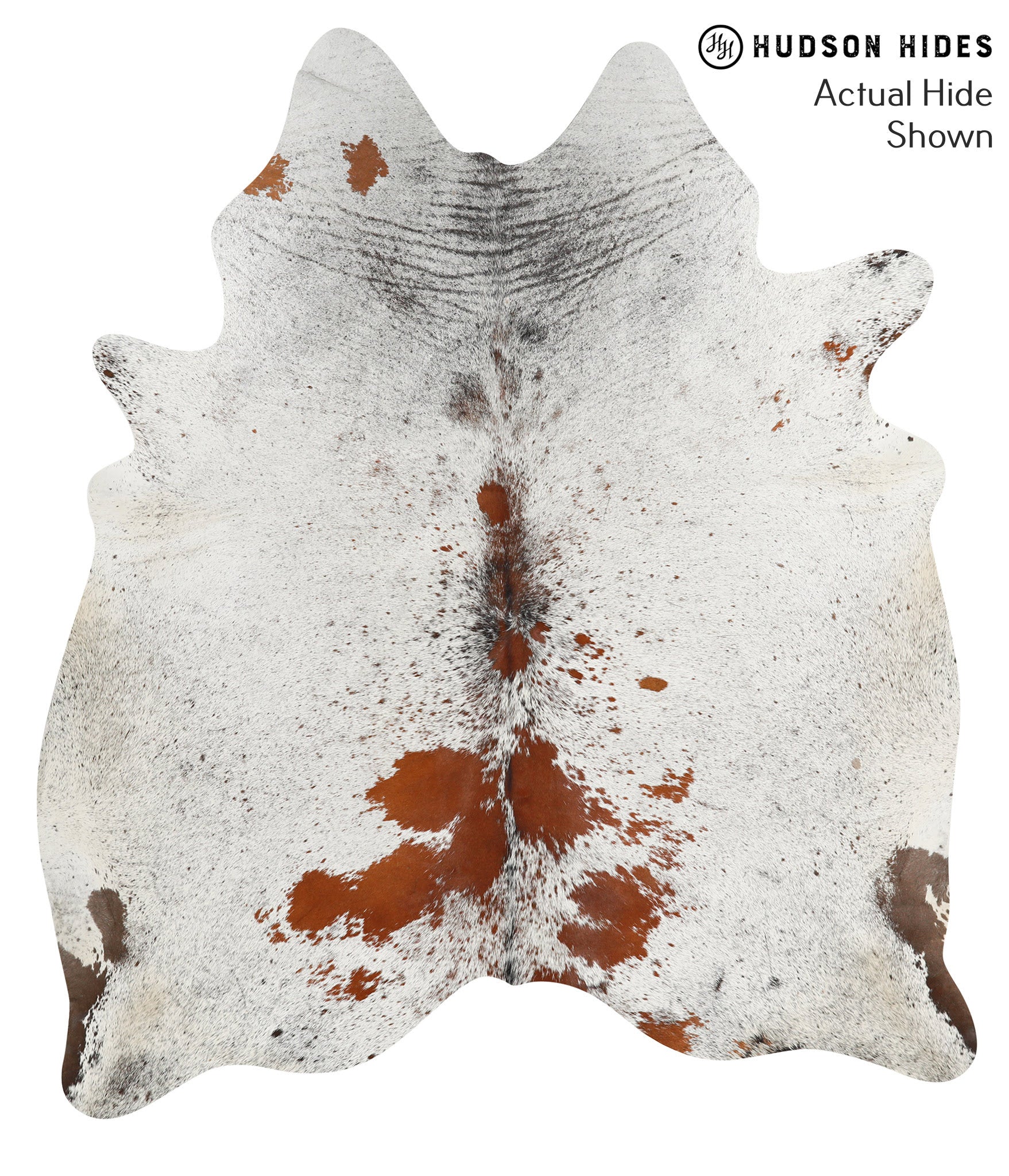 Salt and Pepper Brown Cowhide Rug #38568