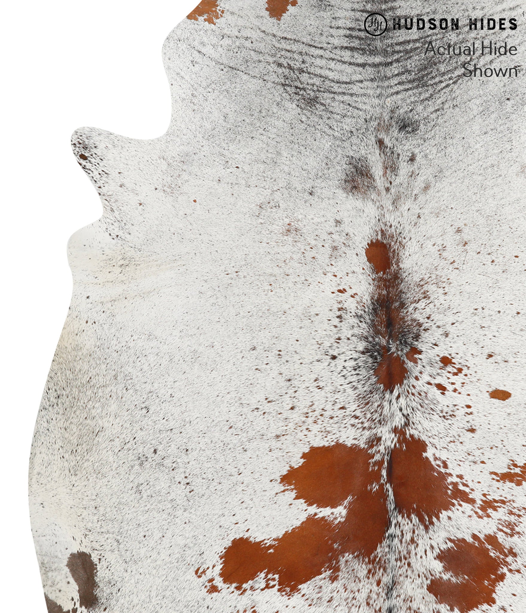 Salt and Pepper Brown Cowhide Rug #38568