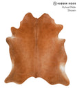 Solid Brown X-Large Brazilian Cowhide Rug 7'0"H x 6'2"W #38597 by Hudson Hides