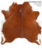 Brown and White Regular X-Large Brazilian Cowhide Rug 6'9