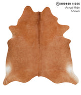 Solid Brown X-Large Brazilian Cowhide Rug 7'0"H x 6'7"W #38770 by Hudson Hides
