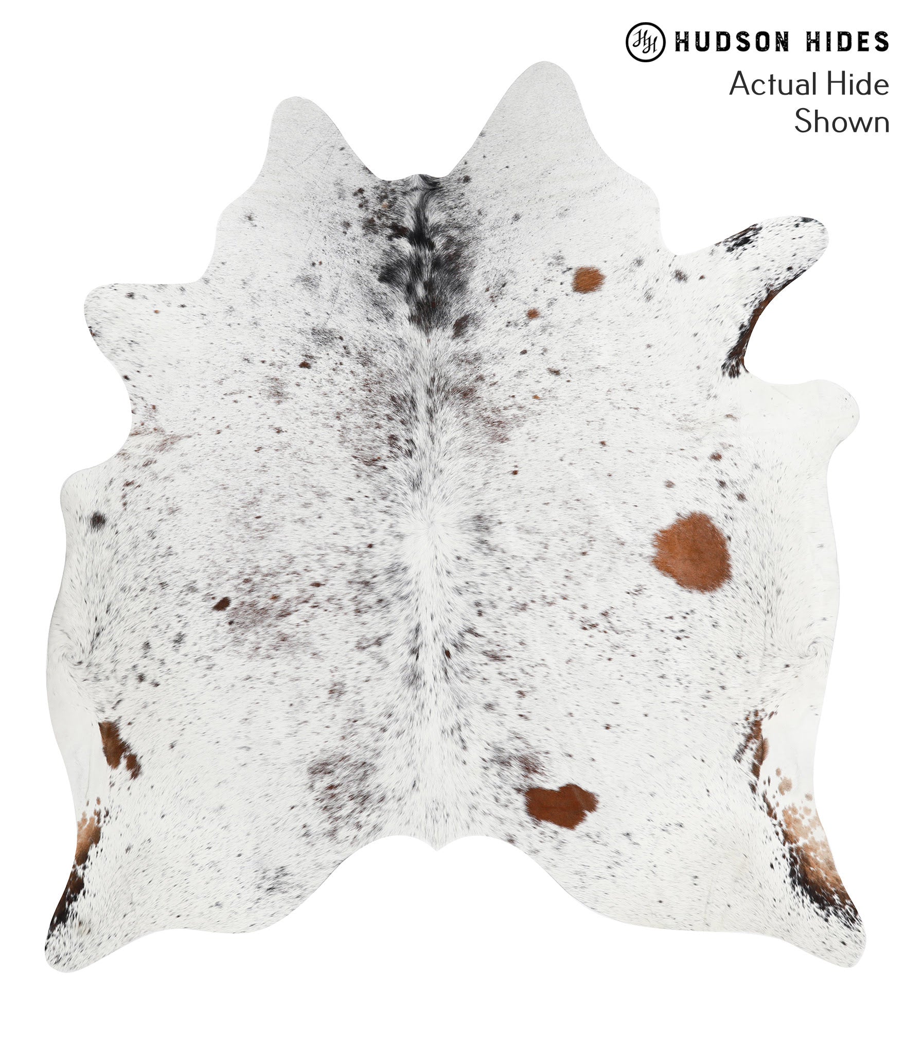 Salt and Pepper Brown Cowhide Rug #38882