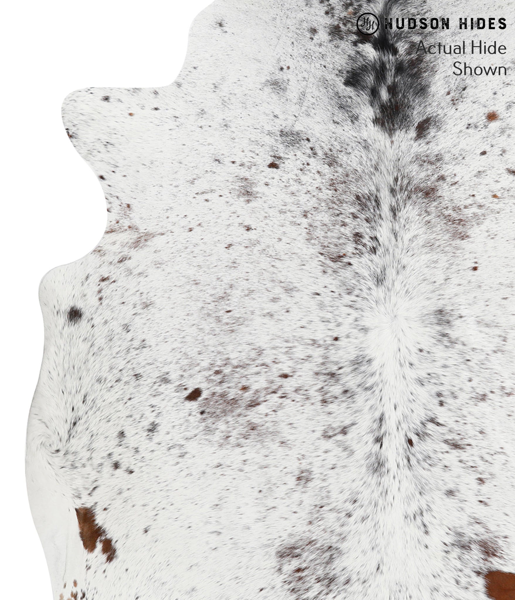 Salt and Pepper Brown Cowhide Rug #38882