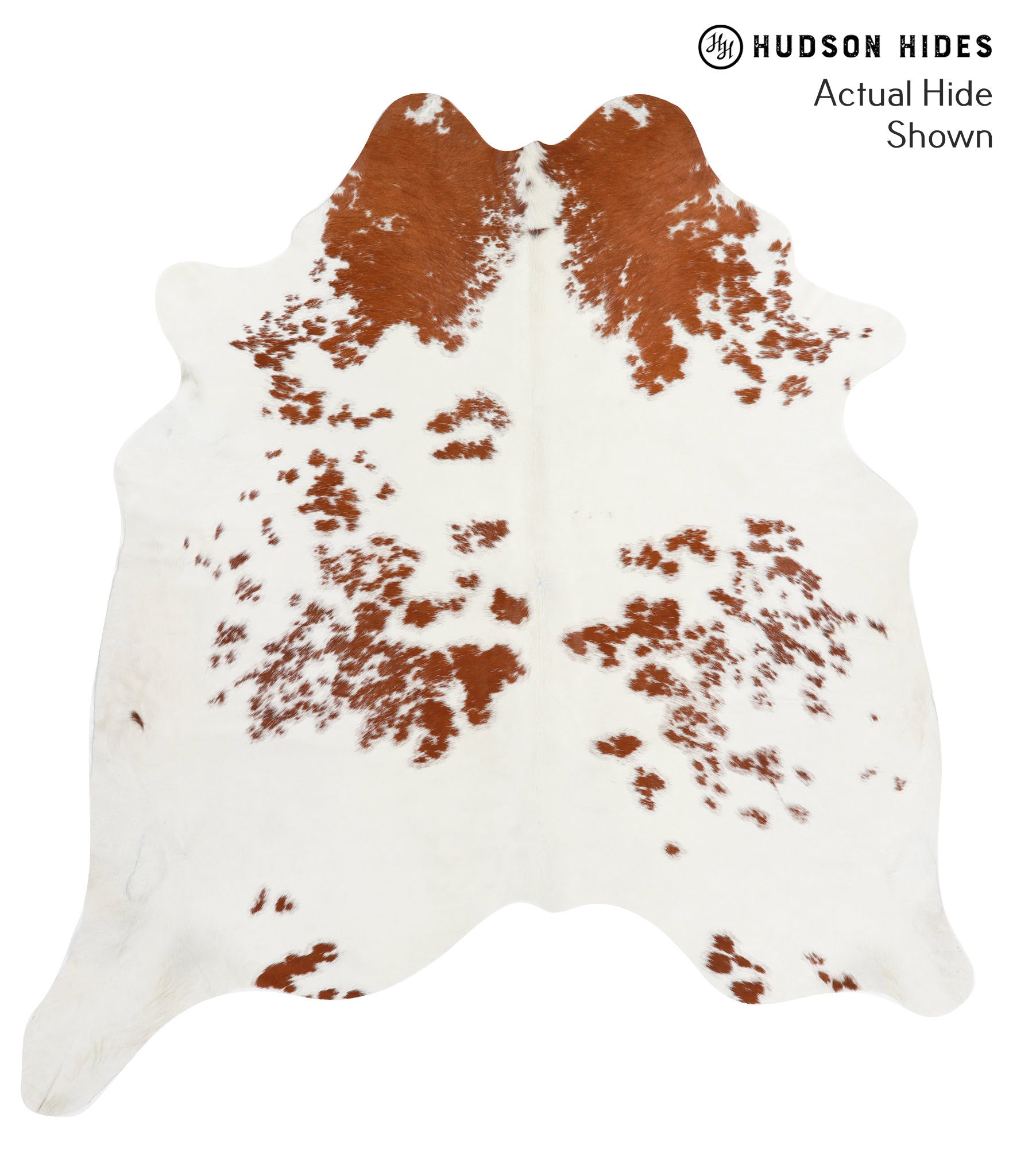 Brown and White Cowhide Rug #38887