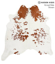 Brown and White X-Large Brazilian Cowhide Rug 7'1"H x 6'9"W #38887 by Hudson Hides