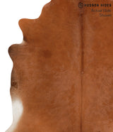 Solid Brown X-Large Brazilian Cowhide Rug 7'0"H x 6'9"W #38901 by Hudson Hides