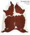 Brown and White X-Large Brazilian Cowhide Rug 7'5