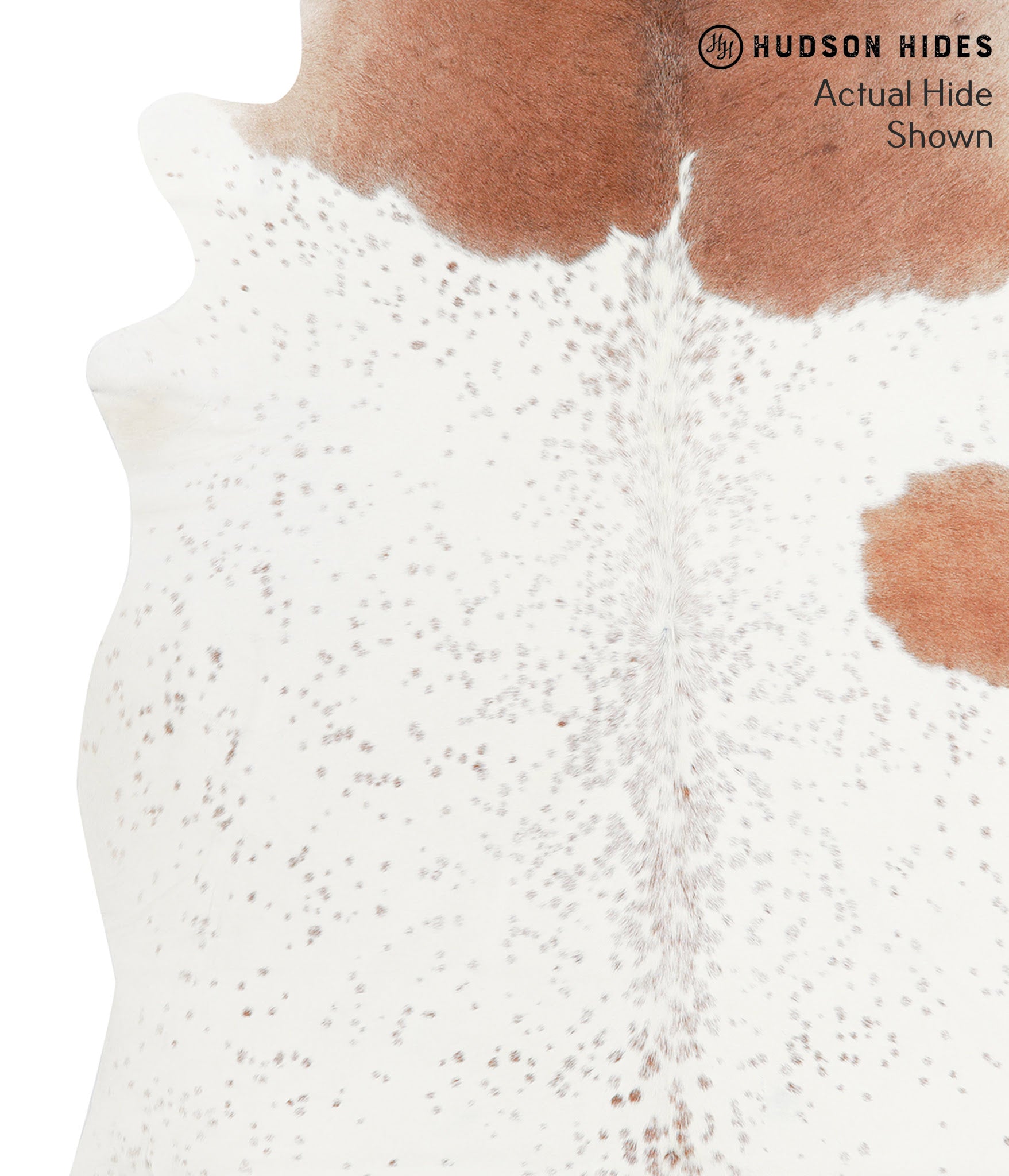 Brown and White Cowhide Rug #38967
