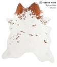 Brown and White X-Large Brazilian Cowhide Rug 7'6"H x 6'6"W #39132 by Hudson Hides