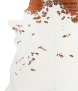 Brown and White X-Large Brazilian Cowhide Rug 7'6"H x 6'6"W #39132 by Hudson Hides