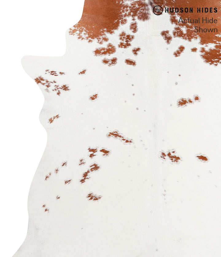 Brown and White X-Large Brazilian Cowhide Rug 7'6"H x 6'6"W #39132 by Hudson Hides