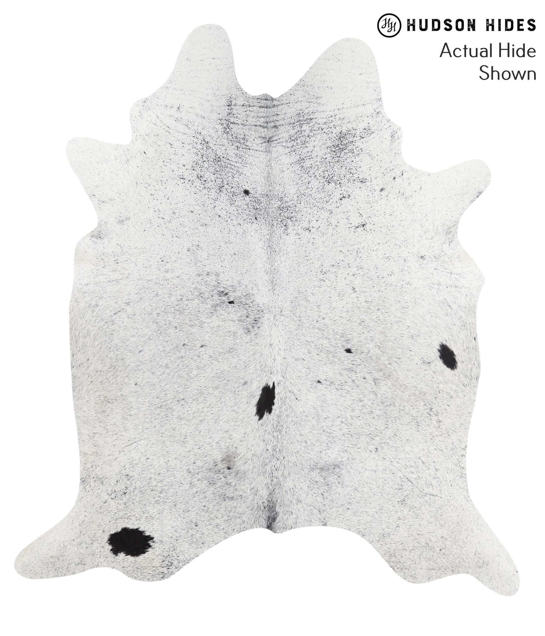 Salt and Pepper Black Cowhide Rug #39133