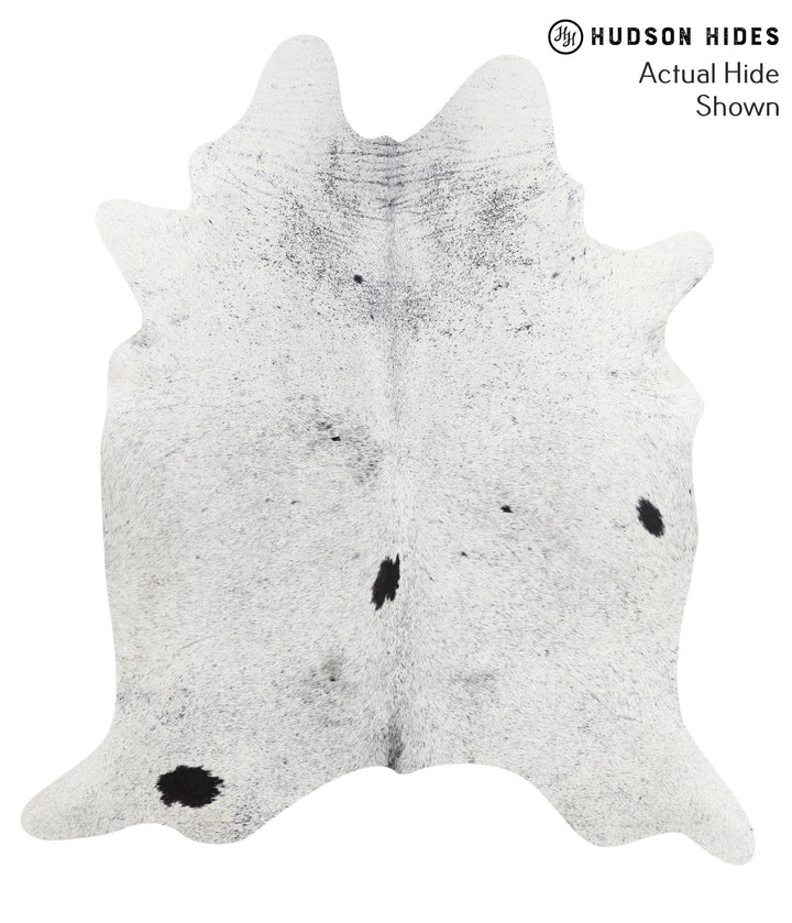 Salt and Pepper Black X-Large Brazilian Cowhide Rug 7'4"H x 6'5"W #39133 by Hudson Hides
