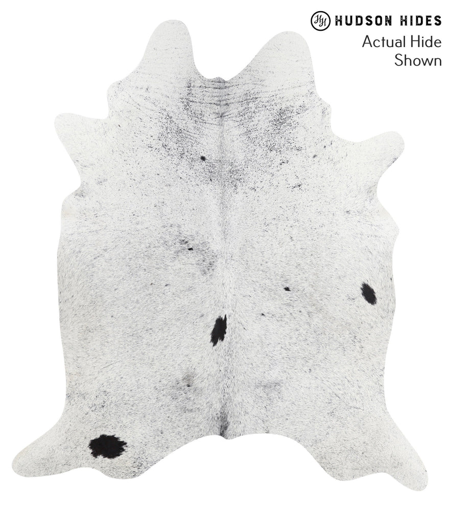 Salt and Pepper Black X-Large Brazilian Cowhide Rug 7'4"H x 6'5"W #39133 by Hudson Hides
